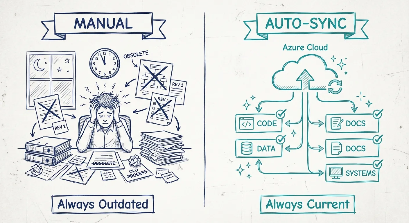 Manual documentation vs automated sync